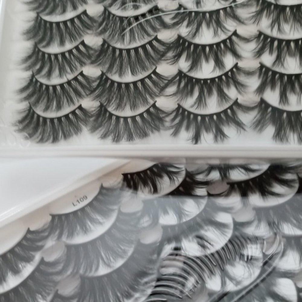 3D Mink Eyelashes Handmade 16Pair False Long 20mm - Picture 2 of 4